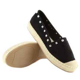 Mustat naisten espadrillit 99-17 mustat 2
