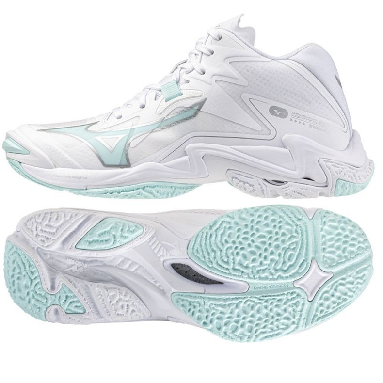 Mizuno Wave Lighting Z8 Mid -kengät V1GC240545 valkoinen 1
