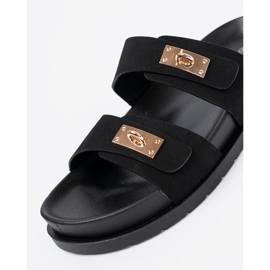 Shelvt Tossut laiturilla kultaisilla yksityiskohdilla musta 1