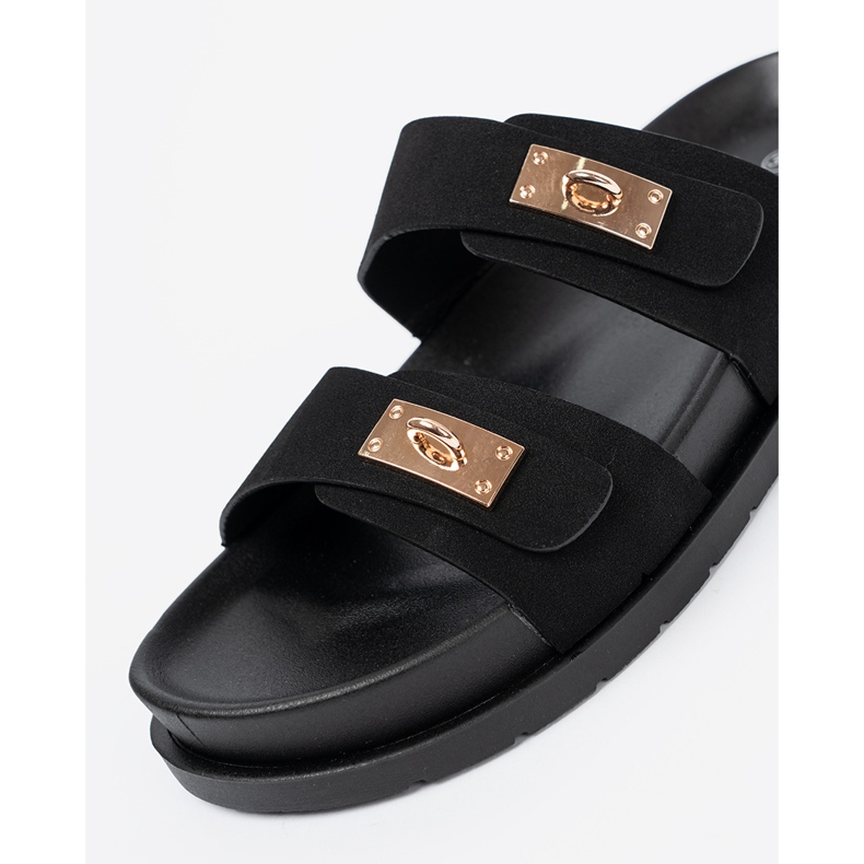 Shelvt Tossut laiturilla kultaisilla yksityiskohdilla musta 1