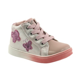 American Club Urheilulliset tyttöjen amerikkalaiset perhoset vaaleanpunainen harmaa 1