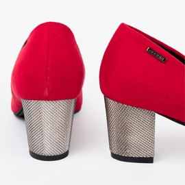 Goodin Punaiset naisten pumput hopeapylväässä punainen 2