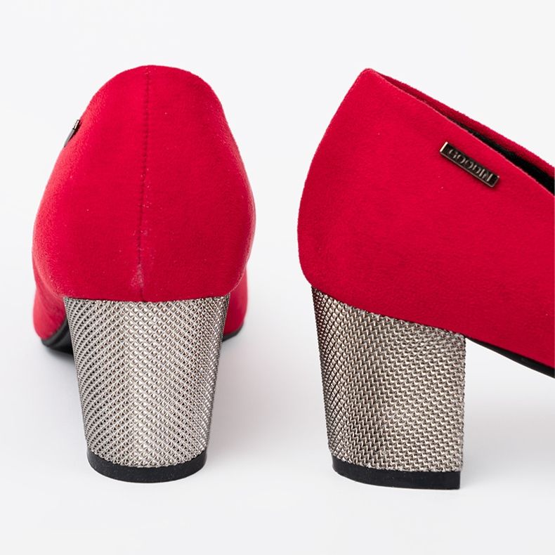 Goodin Punaiset naisten pumput hopeapylväässä punainen 2