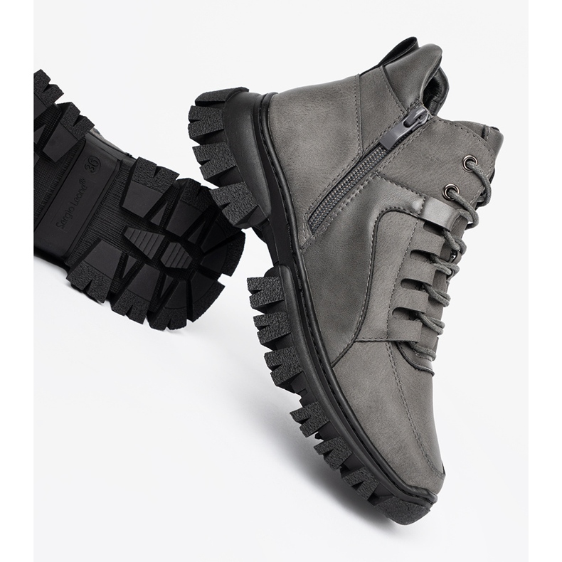 Sergio leone paksut pitsi -UP -ansaat, joilla on paksu pohja harmaa 1