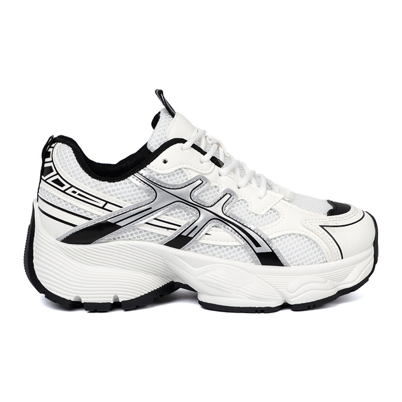 Shelvt Valkoiset ja valkoiset mukavat lenkkarit verkolla 2