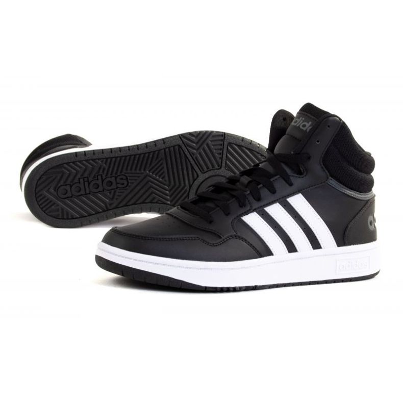 Adidas Hoops 3.0 Mid GW3020 kengät musta 1
