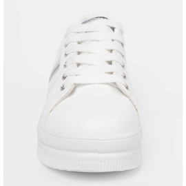 Shelvt Valkoiset lenkkarit, joilla on metallinen hopeaa aksentti valkoinen 1