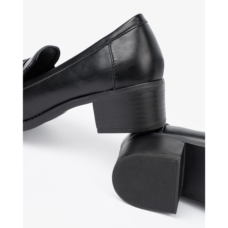 Shelvt Mustien naisten kengät tyylikkäällä solkilla musta 1