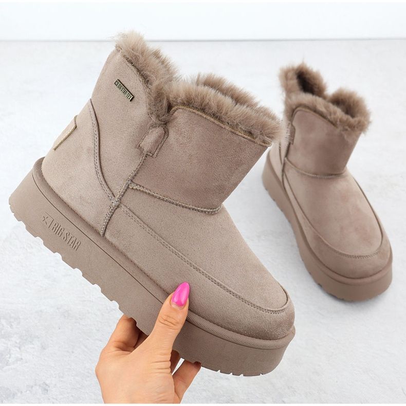 Vedenpitävä lumikengät beige Big Star SS274117 beige -alustalla 1