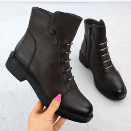 Naisten saappaat eristetyt ruskeat jezzi asa252-5 1