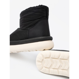 Shelvt Vedenpitävä musta lumi saappaat, joissa on turkis sisätilat 2