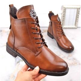 Nauha- ja vetoketjusaappaat Potocki W WOL171C ruskea 1