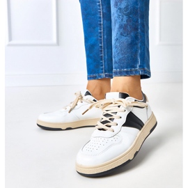 Valkoiset ja valkoiset naisten Marcella -lenkkarit valkoinen 2