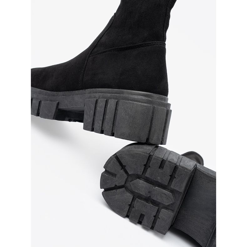 Shelovet naisten mustat mokkanahkaiset nilkkurit 1