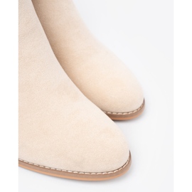 Shelvt Kevyet beige -saappaat postilla koristeellisella puristimella 1