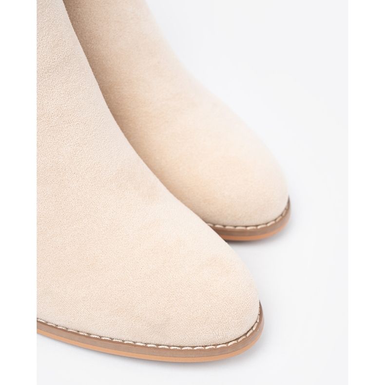 Shelvt Kevyet beige -saappaat postilla koristeellisella puristimella 1