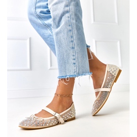 Beige mesh balleriinit elasid -kiteillä 2