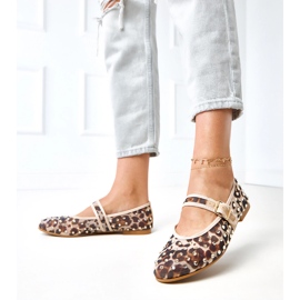 Pantitan Mesh Ballerinas Malmo -kiteillä ruskea 2