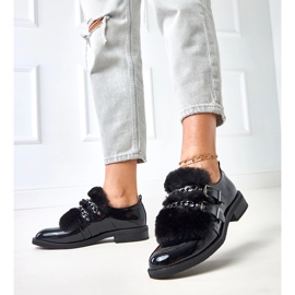 Mustat naisten kengät sarol -turkista 2