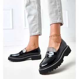 Laures -zirkonilla koristeltu musta lakattu leipä 2