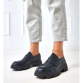 Mustat naisten kiinnitetyt mokkasiinit kirna 1