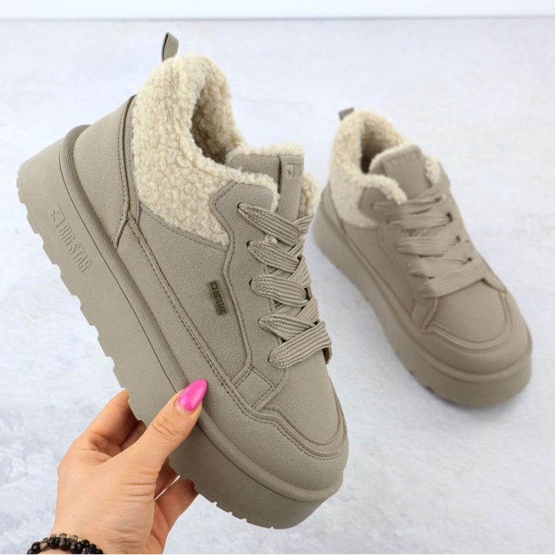 Big Star Saappaat, joissa on iso tähti lampaannahka, SS274105 INT2171A 1