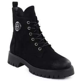 Eristetyt saappaat mokkanahkaisten naisten mustasta Potocki Z25-SZ12672 1