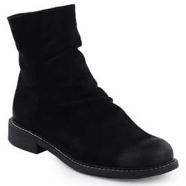 Naisten mokkanahka saappaat Black Potocki Z25-SZ12716 musta 1