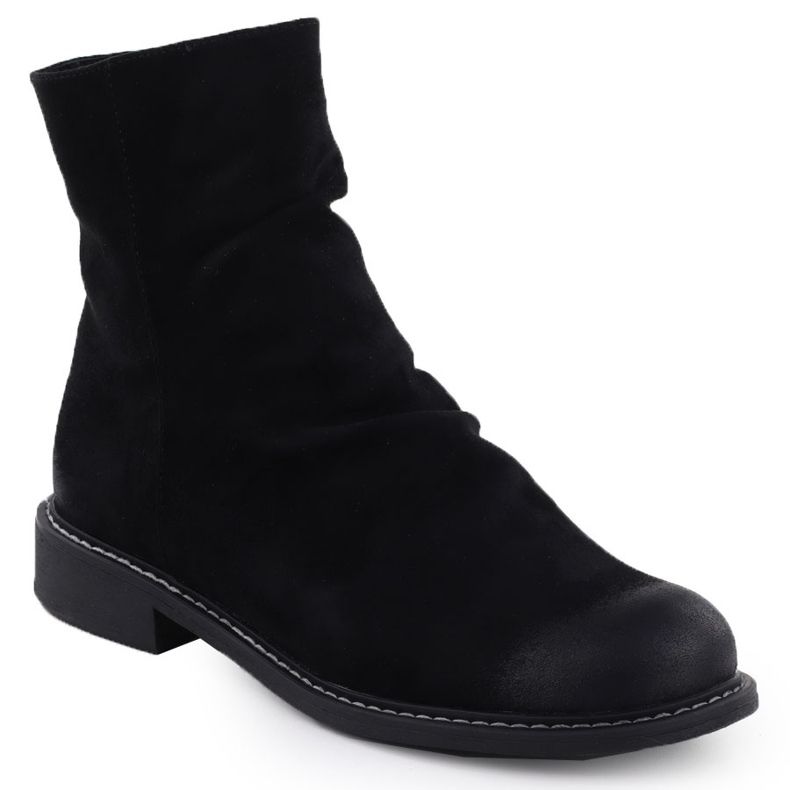 Naisten mokkanahka saappaat Black Potocki Z25-SZ12716 musta 1