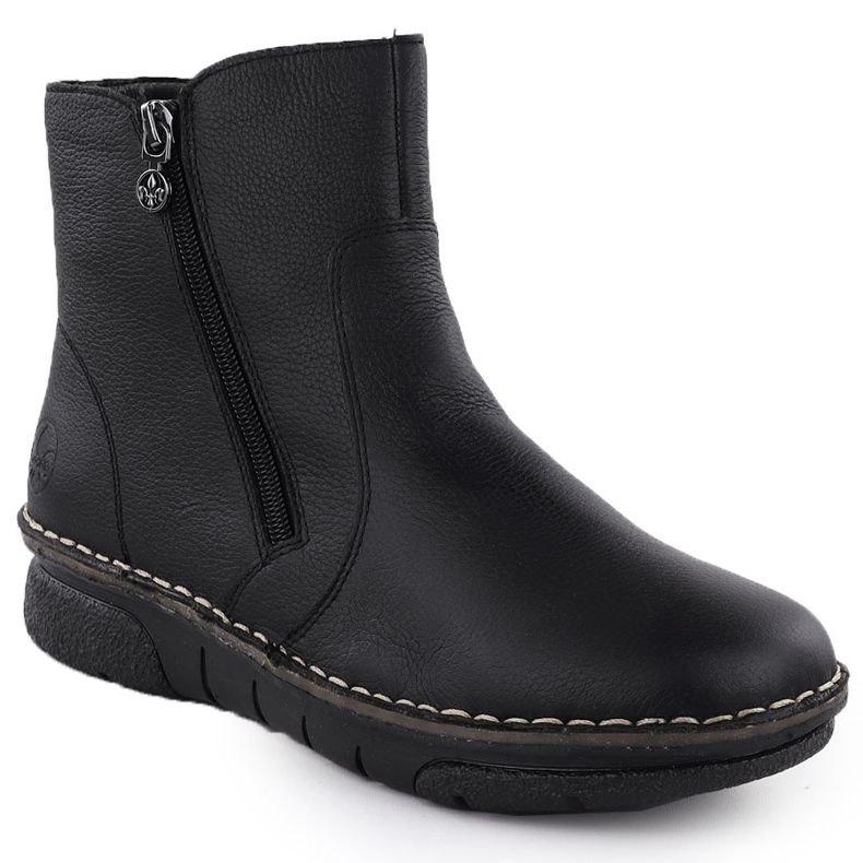 Nahkaisten naisten mukava musta rieker 73365-00 1