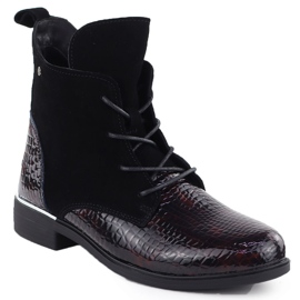 Nahkakalatu mokkanahkaisten naisten eristetty tummanruskea Filippo DBT4749 1