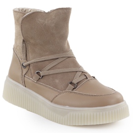Naisten nahkakengät beige filippo dbt7162 1