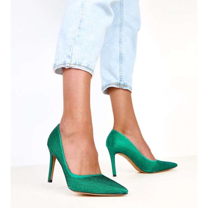 Vihreät satiinipumput zirkonilla kantapäällä Arankassa 2