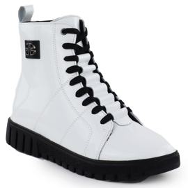 Nahkaeristetyt naisten valkoiset saappaat Filippo DBT7273/25 1