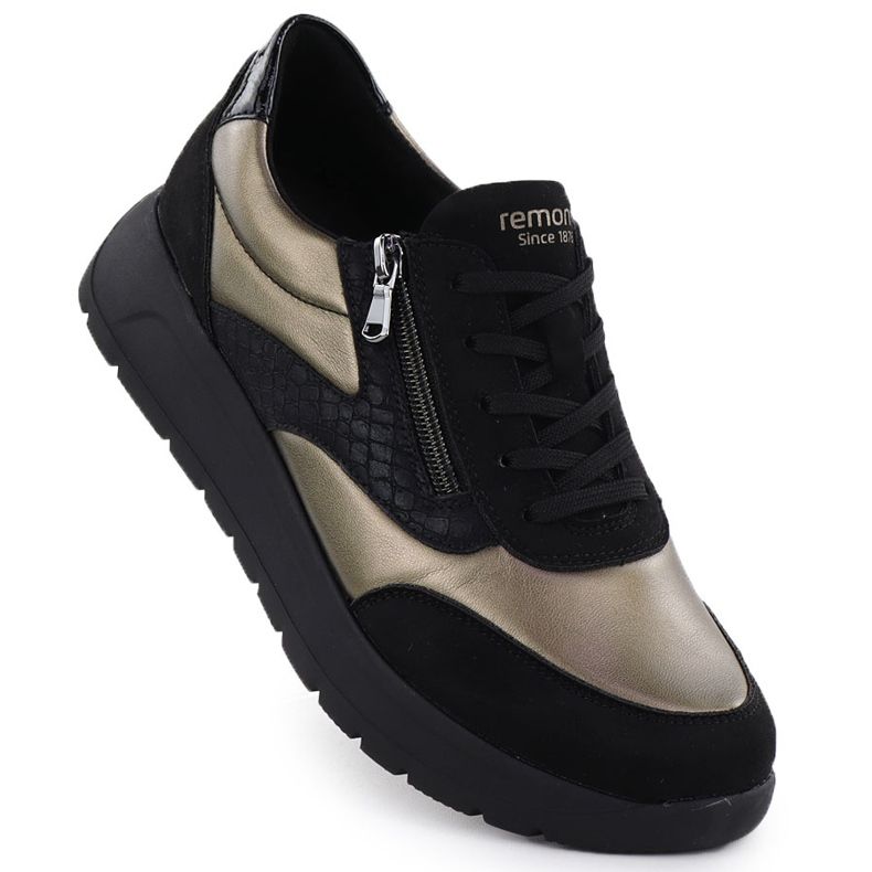 Remonte Mukavat naisten mustat ja kultaiset peruskorjaukset D2V02-04 1