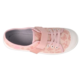 Befado lasten tossut tarranauhalla 351Y033, pinkki perhosilla vaaleanpunainen 2