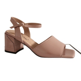 Angel Blue Naisten sandaalit enkeli sininen XT-24048 Korkokengät vaaleanpunainen 2