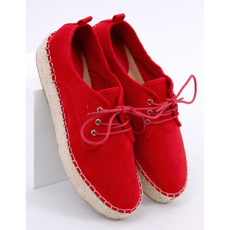Punaiset naisten espadrillit LL-118 Red punainen 1