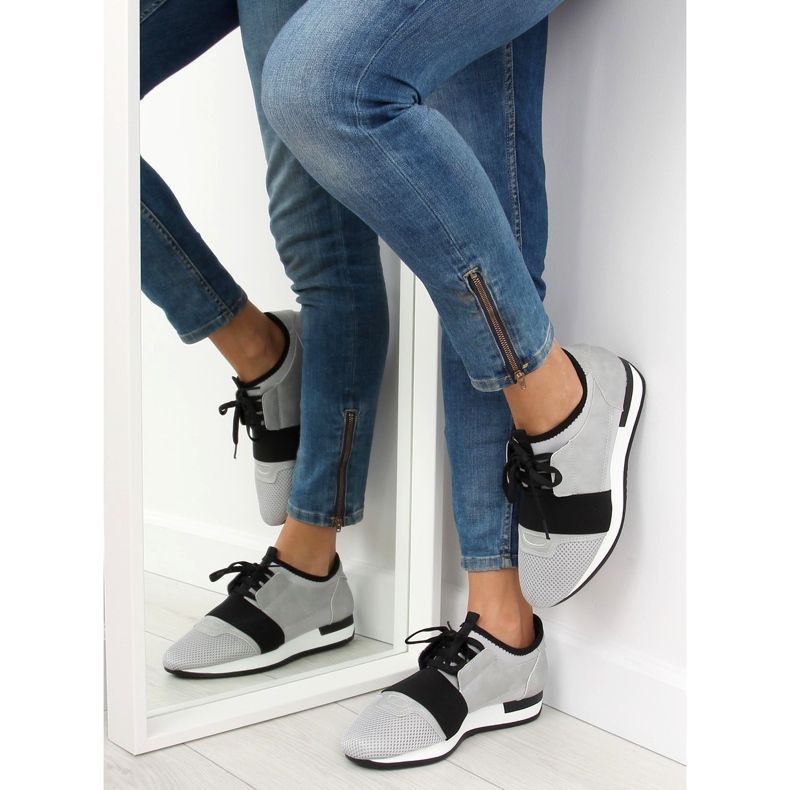 Harmaa 16-515 harmaa urheilukengät musta 1