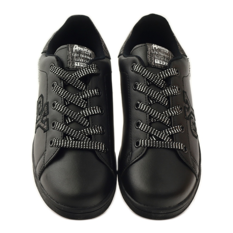 American Club Amerikkalaiset sydänlenkkarit, joissa nahkainen sisäpohja harmaa musta 4