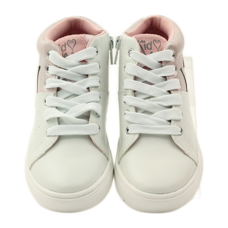 American Club Amerikkalaiset nahkapohjalliset urheilunilkkurit vaaleanpunainen harmaa valkoinen 4