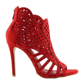 Avokärki punaiset avokärkiset saappaat M286 Punainen 1