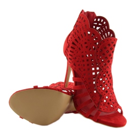 Avokärki punaiset avokärkiset saappaat M286 Punainen 2