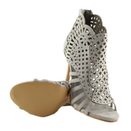 Harmaat avokärkiset saappaat avokärkiset M286 harmaat 2