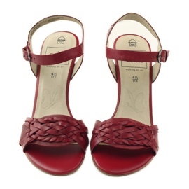 Punaiset sandaalit kiilassa Caprice 28303 punainen 4