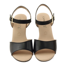 Caprice naisten kengät nahkasandaalit 28213 musta 4