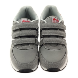 American Club Amerikkalaiset nahkapohjalliset urheilukengät punainen harmaa valkoinen 4