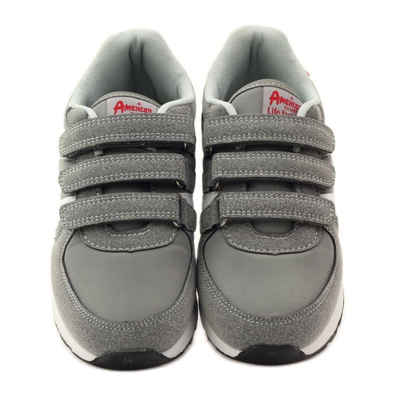 American Club Amerikkalaiset nahkapohjalliset urheilukengät punainen harmaa valkoinen 4