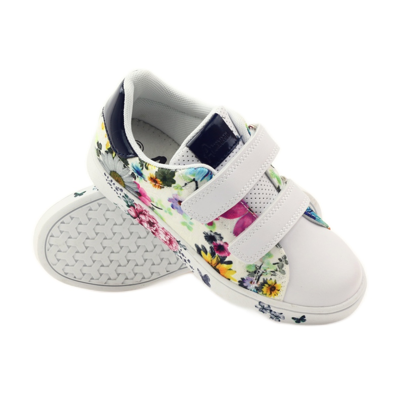 American Club Amerikkalaiset lenkkarit, joissa nahkainen sisäpohja monivärinen valkoinen 3