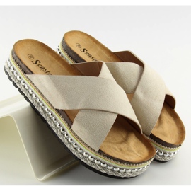 Naisten beige-tossut CK15P beige 2